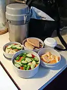 Homemade lunch in the lunchboxes