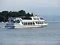 Motor ship "Pfannenstiel" of the Zürichsee-Schifffahrtsgesellschaft