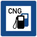 Sign 365-54Petrol station with CNG