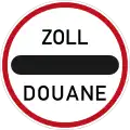 Border crossing traffic sign