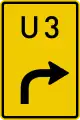 Diversion (turn right ahead)