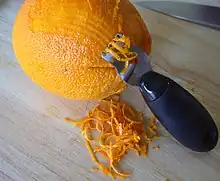 Zesting an orange