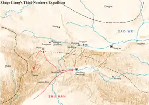 Zhuge Liang's third northern expedition in 229