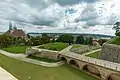 Ravelin Peter (1708) and access bridge, Petersberg Citadel, Erfurt, Germany.