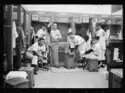 Team shown in the locker room, 1954