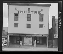 Photograph of the Romney movie theater later used as a Ben Franklin Store