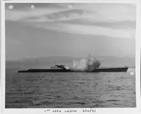 First launching on February 12, 1947, off Point Mugu, California, from USS Cusk (SS-348) of a LTV-N-2 Loon missile, a US copy of the German V-1 flying bomb