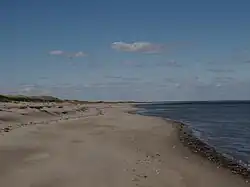 A sandy beach