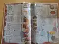 Menu of a typical Kenyan restaurant