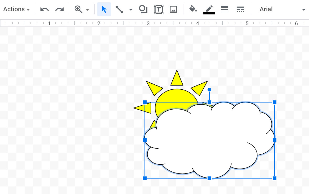 resulting order of shapes