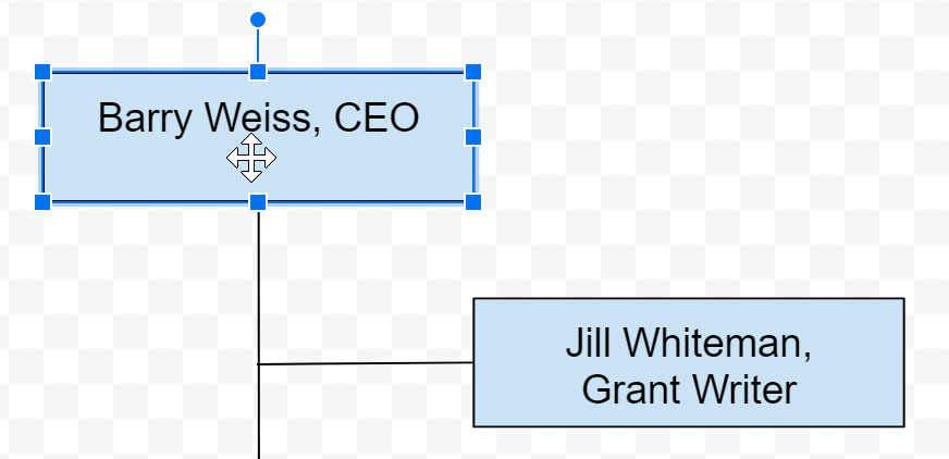 selecting a text box to format