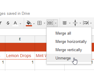 Unmerging cells
