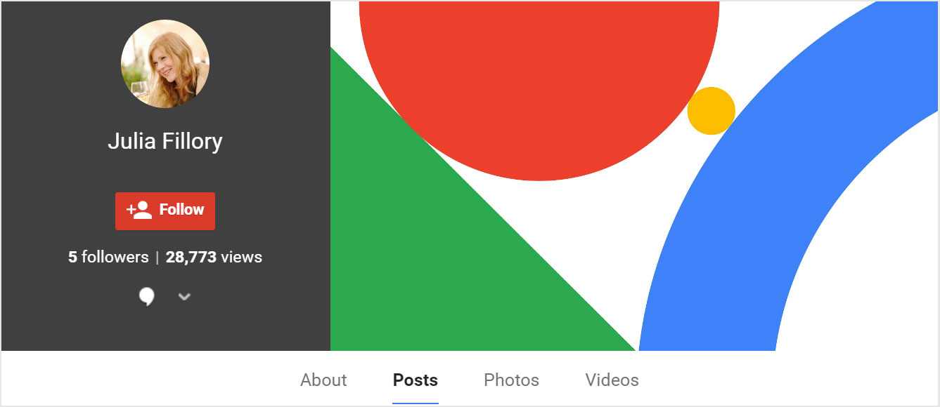 A Google Plus profile