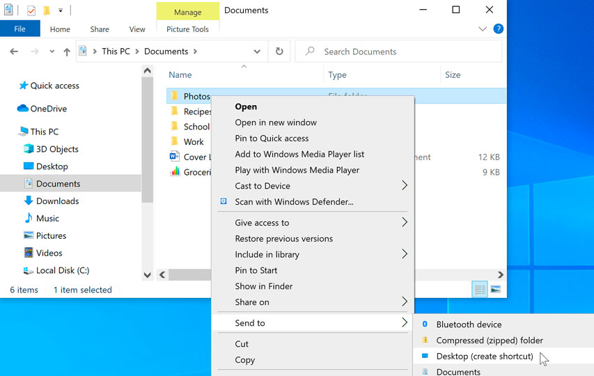 creating a shortcut