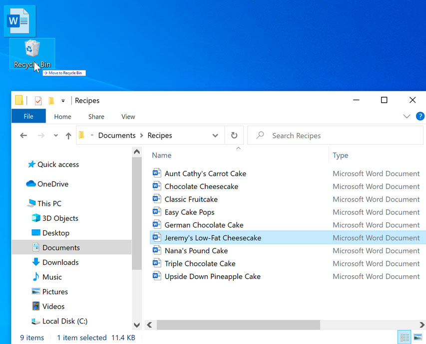 deleting a file
