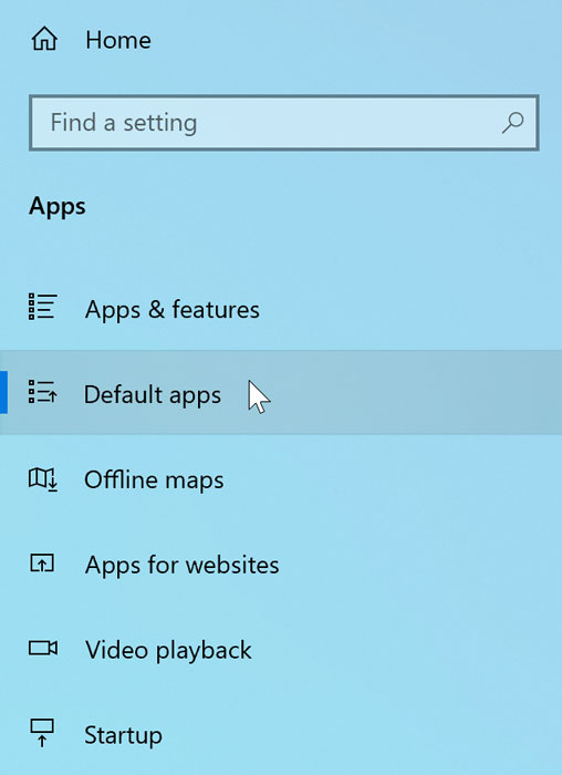 Default apps