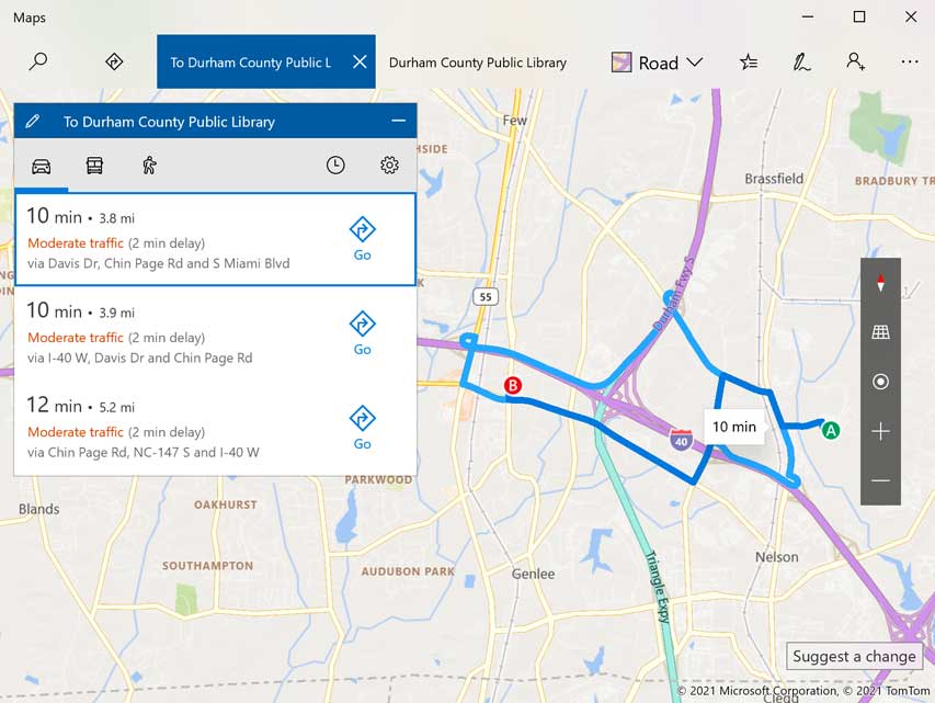 Maps in Windows 10