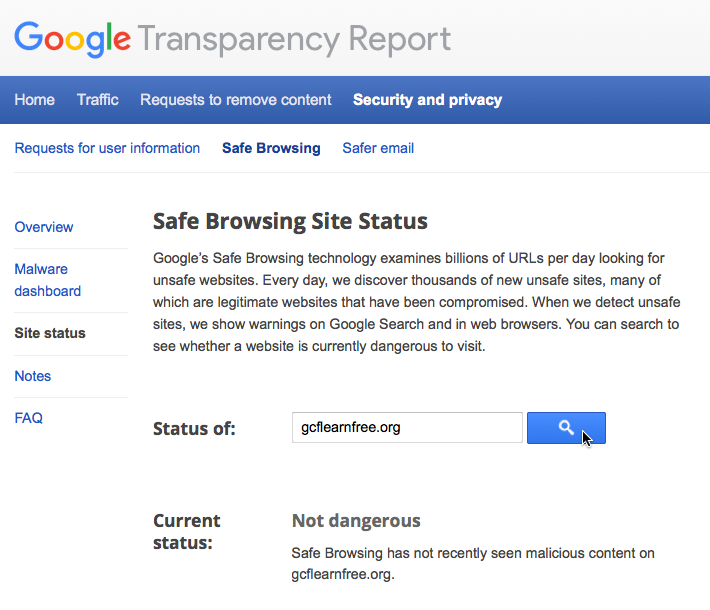 Google Safe Browsing