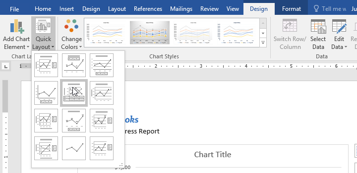 selecting a layout