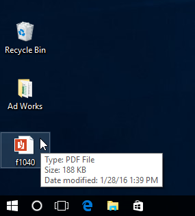 opening a PDF file saved to a computer