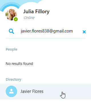 searching for new skype contacts