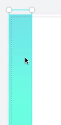 screenshot of dotted line after moving gradient