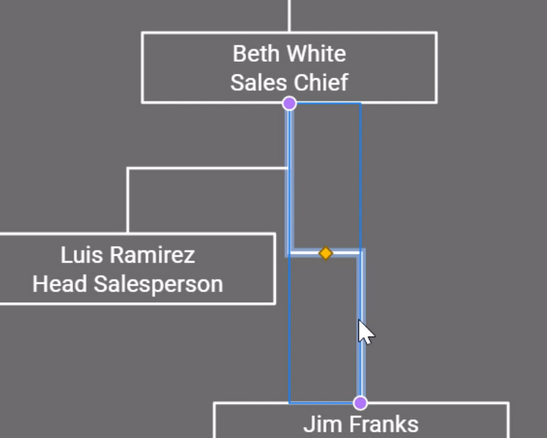 clicking the line to select it