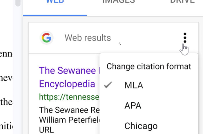 Changing citations format