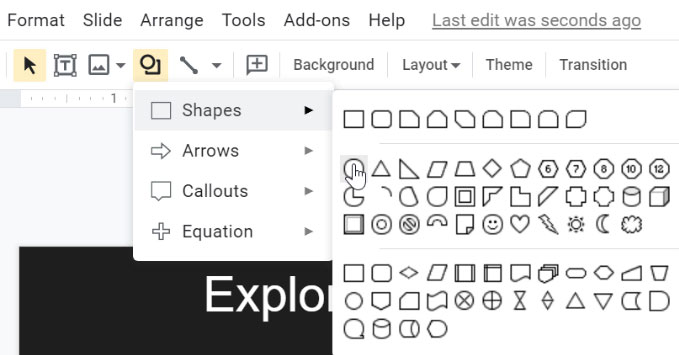 selecting the circle