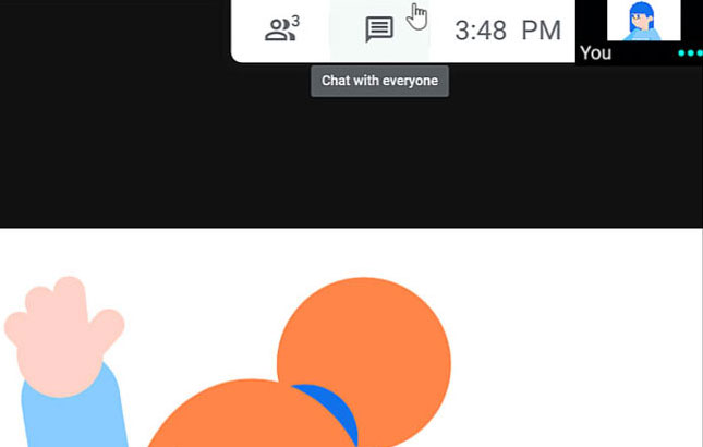 clicking the message icon
