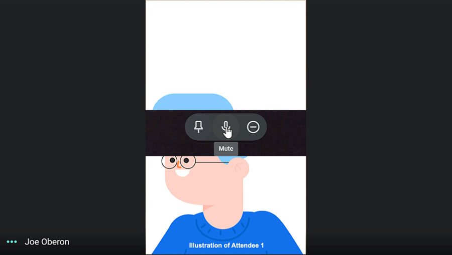 muting the microphone of an attendee