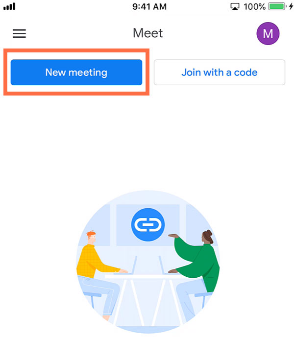 New meeting button