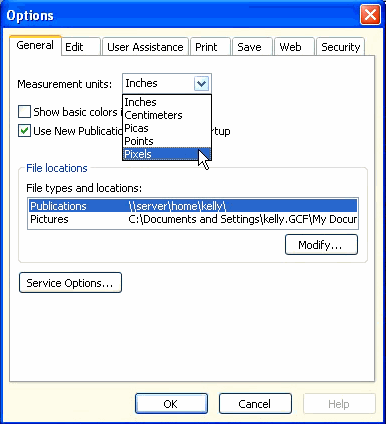 Options Dialog Box