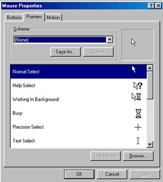 Mouse Properties Dialog Box