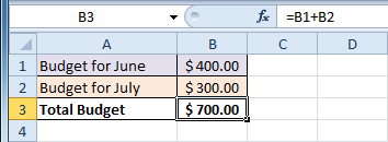 Result in B3