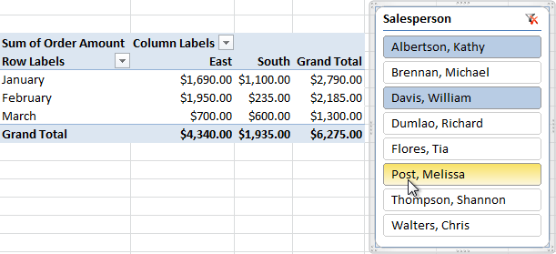 Ctrl-clicking to select multiple items