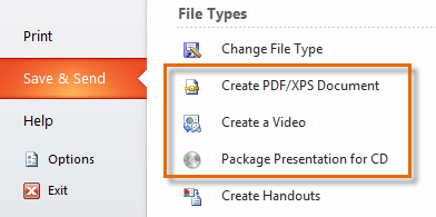 Selecting a different file type