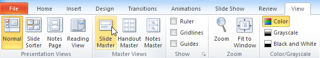 Screenshot of PowerPoint 2010