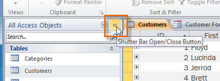 Minimizing the Objects Pane