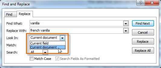 Selecting where in the table to look