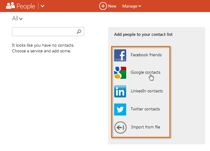 Screenshot of Microsoft account