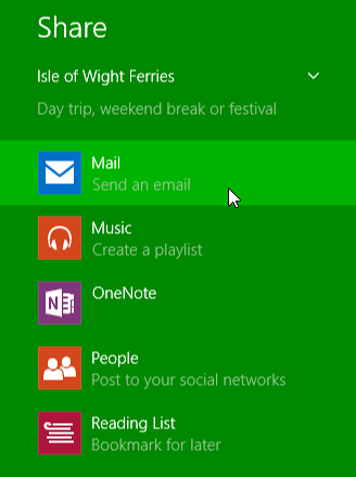 Screenshot of Windows 8