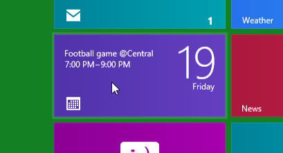 Screenshot of Windows 8