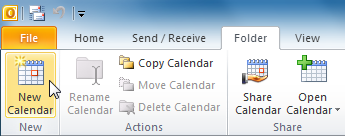 Screenshot of Microsoft Outlook 2010