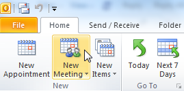 Screenshot of Microsoft Outlook 2010