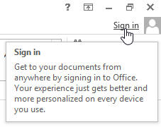 Screenshot of Office 2013