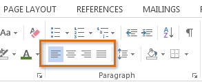 Screenshot of Word 2013