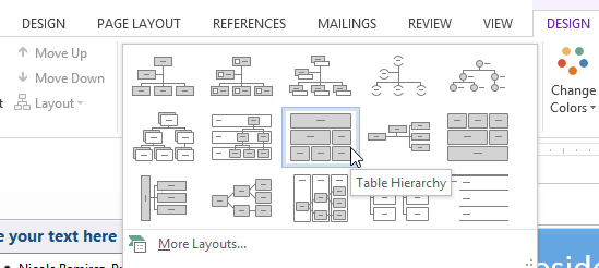 Screenshot of Word 2013