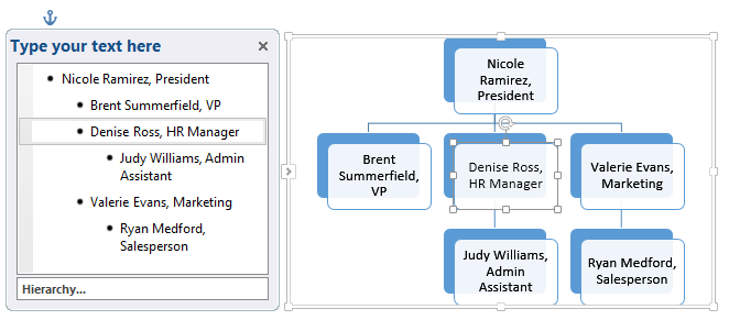 Screenshot of Excel 2013