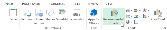 Screenshot of Excel 2013